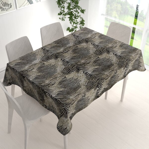 Biante Zamatový obdĺžnikový obrus Tamara TMR-052 Zebrovaný vzor 50x100 cm
