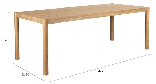 Jedálenský stôl z masívneho dreva 92,5x182 cm Sticks – Zuiver