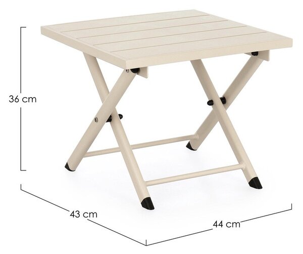 Hliníkový záhradný konferenčný stolík 43x44 cm Taylor – Bizzotto