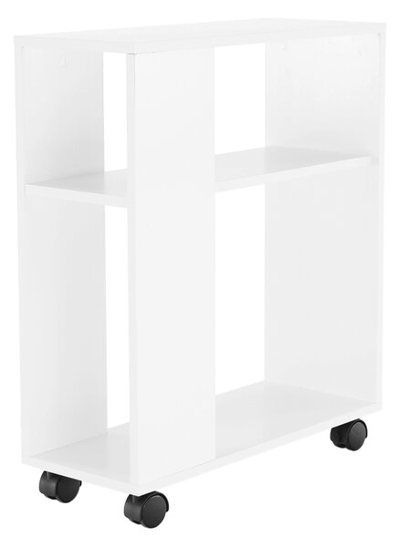 KONDELA Príručný stolík, biela, ZOELA NEW