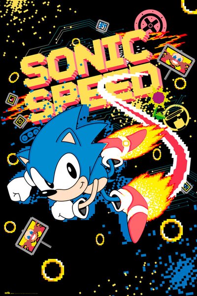 Plagát, Obraz - Sonic the Hedgehog - Speed, (61 x 91.5 cm)