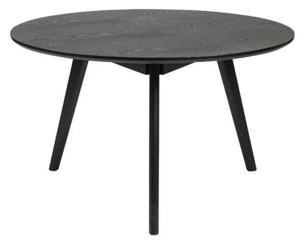 Čierny konferenčný stolík Rowico YuRAi , ⌀ 90 cm