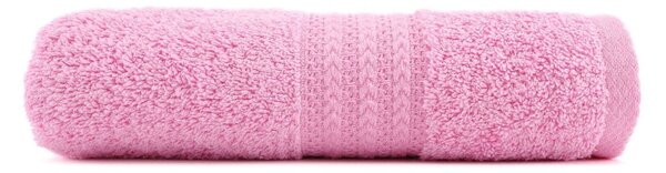 Ružový uterák z čistej bavlny Foutastic, 70 × 140 cm
