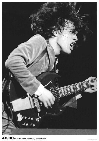 Plagát, Obraz - Angus Young - Reading Rock Festival, (59.4 x 84.1 cm)