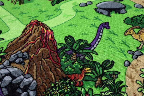 Vopi , Detský kusový koberec Dino, 120x170, viacfarebná, detská izba