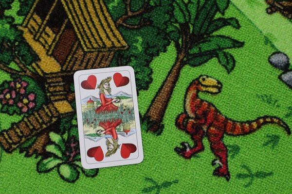 Vopi , Detský kusový koberec Dino, 120x170, viacfarebná, detská izba