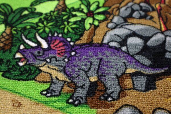 Vopi , Detský kusový koberec Dino, 120x170, viacfarebná, detská izba