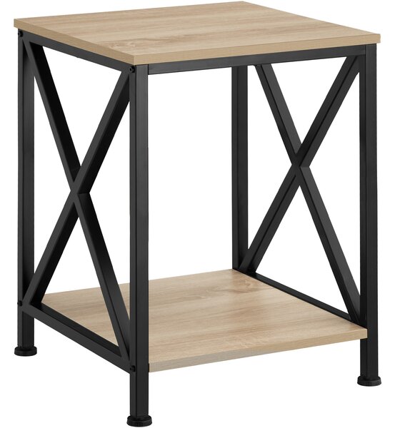 Tectake 404359 odkladací stolík carlton - industrial svetlé drevo