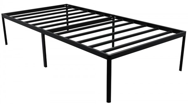 Kovová posteľ Hamlin - 200 x 100, v 41 cm - Čierna