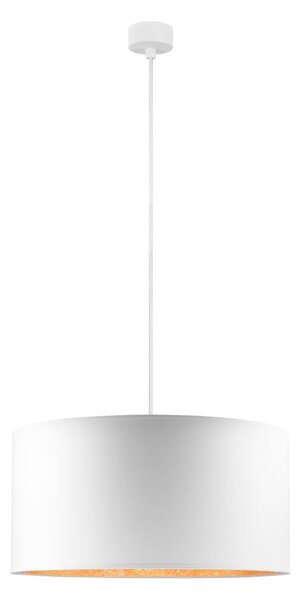 Biele stropné svietidlo s vnútrajškom v medenej farbe Sotto Luce Mika, ∅ 50 cm