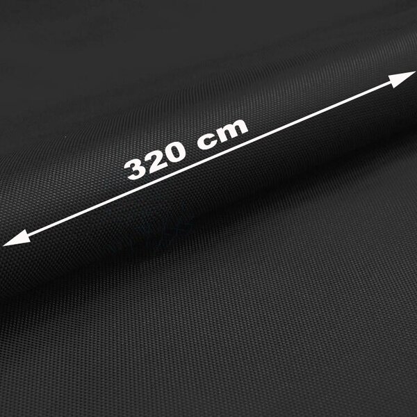 Nepremokavá látka Oxford Teflon, šírka 320 cm, Čierna