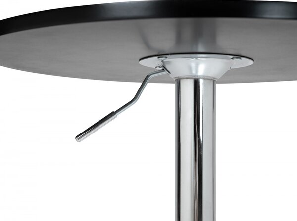 Barový stôl Lamoni - v85-106 cm x Ø60 cm - Čierna