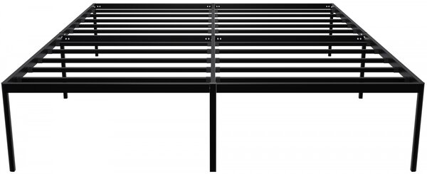 Kovová posteľ Hamlin - 200 x 180, v 41 cm - Čierna