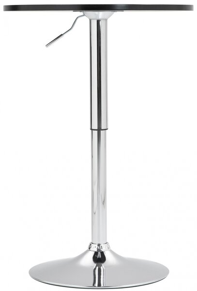 Barový stôl Lamoni - v85-106 cm x Ø60 cm - Čierna