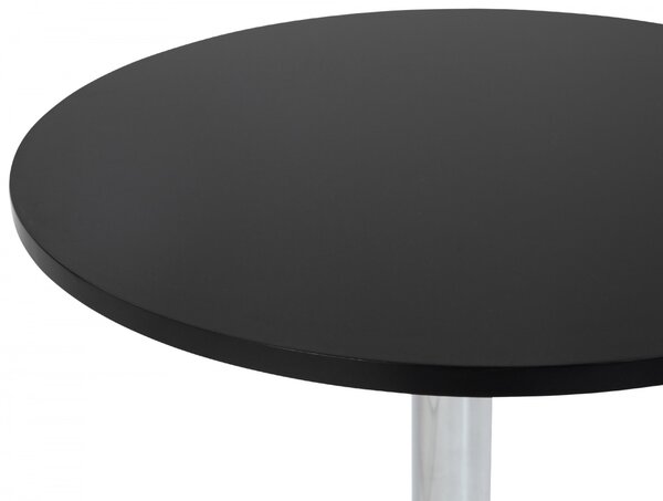 Barový stôl Lamoni - v85-106 cm x Ø60 cm - Čierna