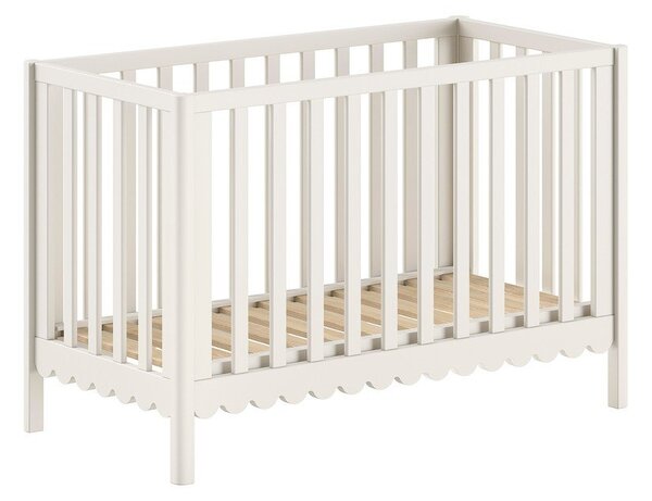 Béžová postieľka z borovicového dreva s nastaviteľnou výškou 60x120 cm Swingo – Vipack