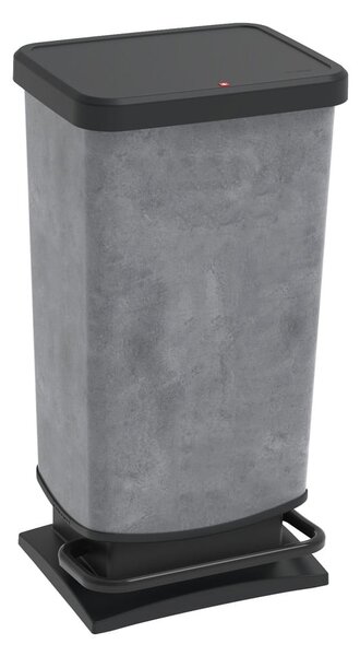 Sivý pedálový odpadkový kôš z recyklovaného plastu 40 l Paso - Rotho