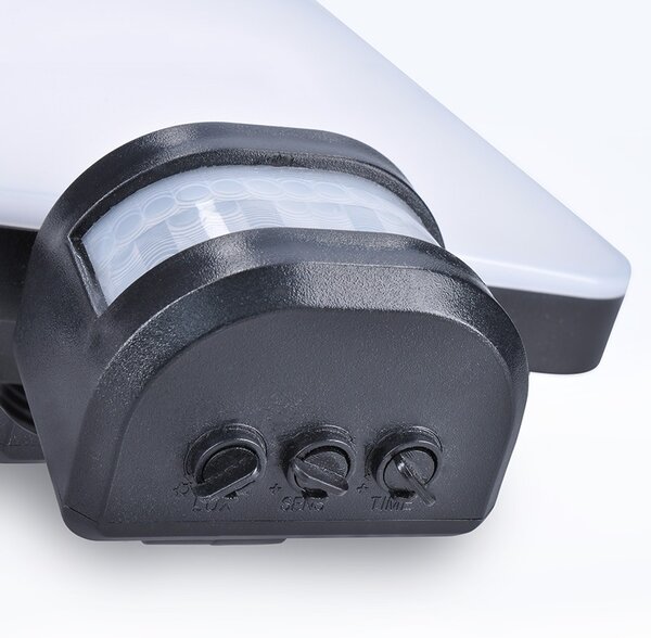 SOLIGHT LED solárne osvetlenie so senzorom 11W, 1200lm, 3 CCT, Li-Ion, čierna