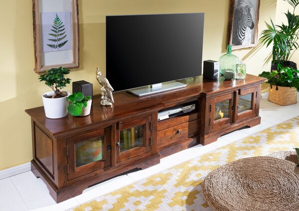 CAMBRIDGE TV stolík 210x50 cm, akácia