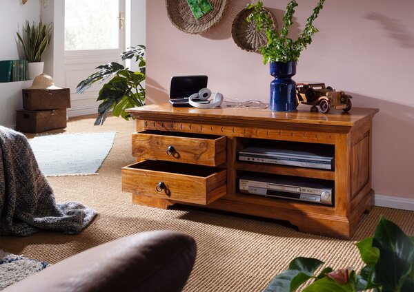 CAMBRIDGE HONEY TV stolík 115x50 cm, akácia