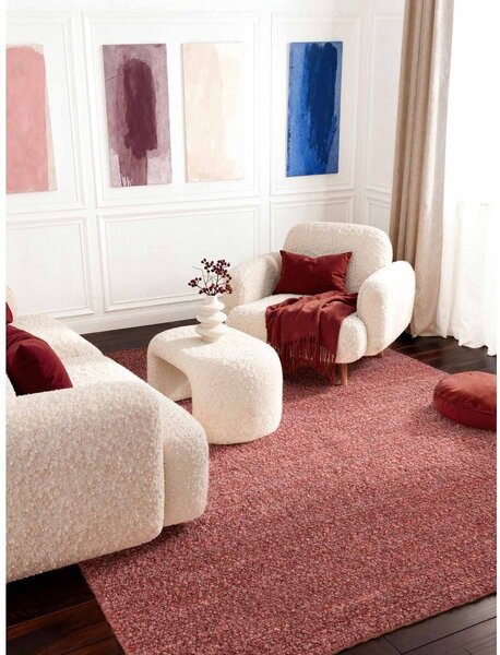Tmavoružový ručne tkaný koberec z materiálu buklé 120x170 cm Notting Hill Portobello – Ted Baker