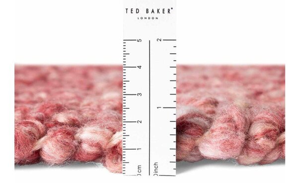 Tmavoružový ručne tkaný behúň z materiálu buklé 80x200 cm Notting Hill Portobello – Ted Baker