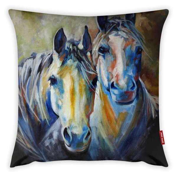 Obliečka na vankúš Vitaus Horses Art, 43 × 43 cm