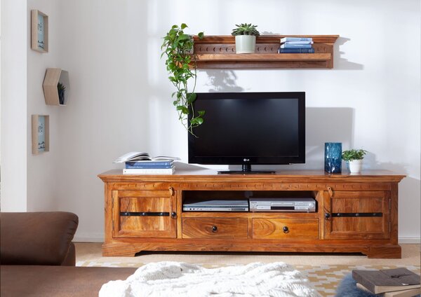 CAMBRIDGE HONEY TV stolík 200x55 cm, akácia