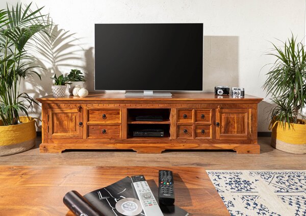 CAMBRIDGE HONEY TV stolík 220x55 cm, akácia