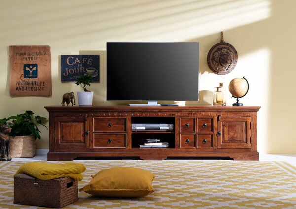 CAMBRIDGE TV stolík 220x55 cm, akácia