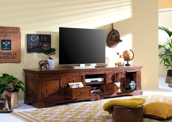 CAMBRIDGE TV stolík 220x55 cm, akácia