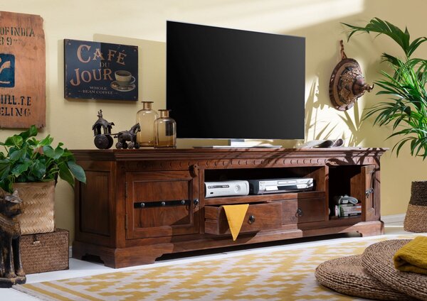 CAMBRIDGE TV stolík 200x55 cm, akácia
