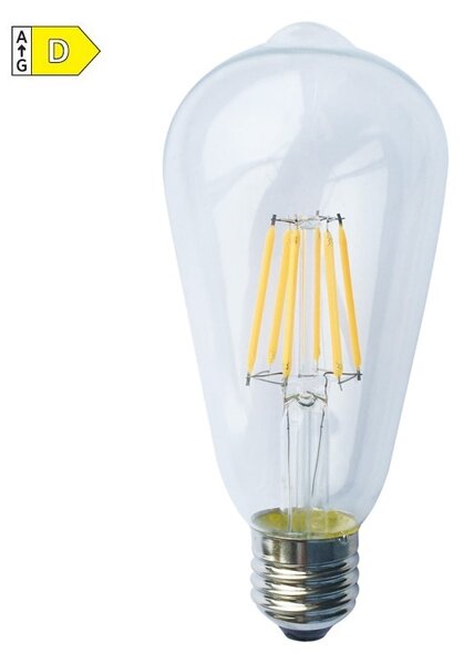 Diolamp LED Filament žiarovka číra ST64 6W/230V/E27/2700K/820Lm/360°