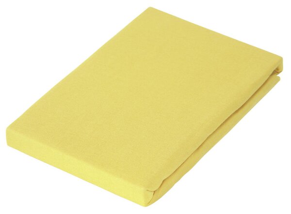 NAPÍNACIA PLACHTA, džersej, žltá, 100/200 cm Novel - Obliečky & plachty