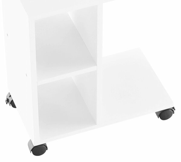 KONDELA Príručný stolík, biela, ABBAS NEW