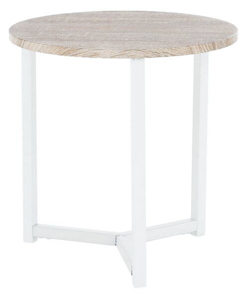 Príručný stolík, prírodná/biela, CELINI