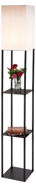 Brilagi - Stojacia lampa s policami GRADUS 1xE27/40W/230V 150 cm čierna/biela