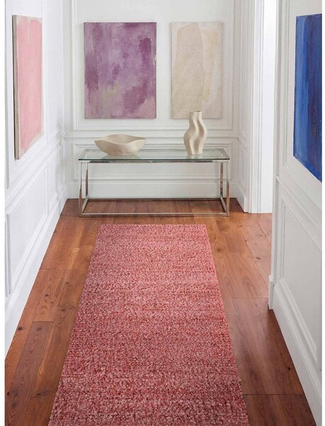 Tmavoružový ručne tkaný behúň z materiálu buklé 80x200 cm Notting Hill Portobello – Ted Baker