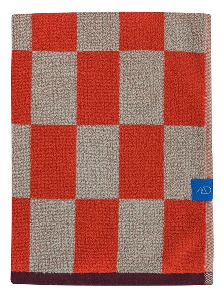Oranžová/béžová froté osuška z bio bavlny 70x133 cm Retro – Mette Ditmer Denmark