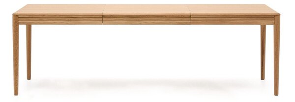 Rozkladací jedálenský stôl s prídavnou doskou v dekore duba 90x160 cm Lenon – Kave Home