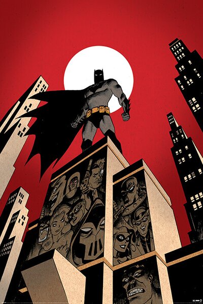 Plagát, Obraz - Batman - Villain Skyline, (61 x 91.5 cm)