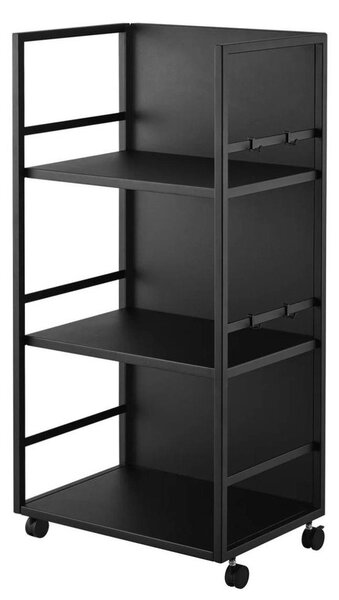 Čierny kovový pojazdný regál 42x84,5x32 cm Tower – YAMAZAKI