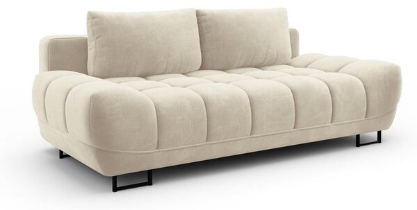 Béžová trojmiestna rozkladacia pohovka so zamatovým poťahom Windsor & Co Sofas Cirrus