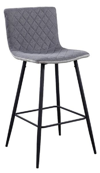 TEMPO Barová stolička, svetlosivá/sivá/čierna, TORANA