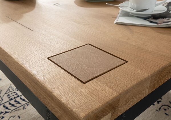TIROL Konferenčný stolík 90x90 cm, prírodná, dub