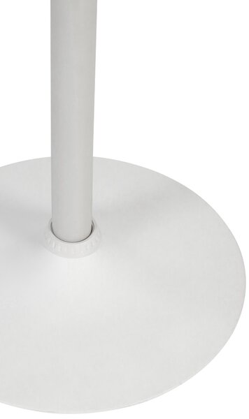Barový stôl Lamoni - v85-106 cm x Ø60 cm - Biela/biela