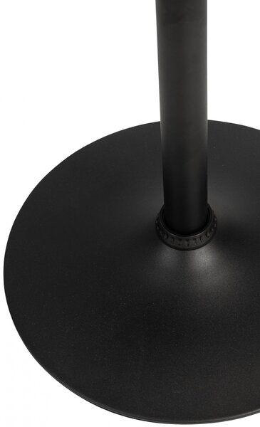 Barový stôl Lamoni - v85-106 cm x Ø60 cm - Čierna/čierna