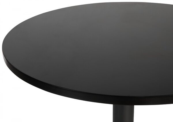 Barový stôl Lamoni - v85-106 cm x Ø60 cm - Čierna/čierna