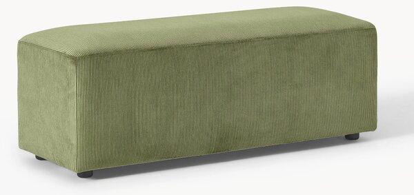 XL menčestrová taburetka Melva, Š 116 x H 42 cm