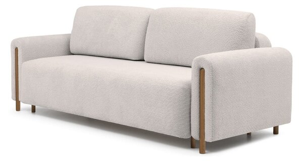 Béžová rozkladacia/s úložným priestorom pohovka z textílie buklé 244 cm Arcadova – ELTAP